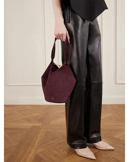 Khaite Purple Lotus Calf Hair Mini Bag