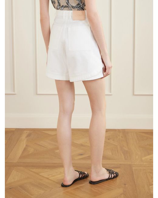Loewe White Paula's Ibiza Denim Shorts