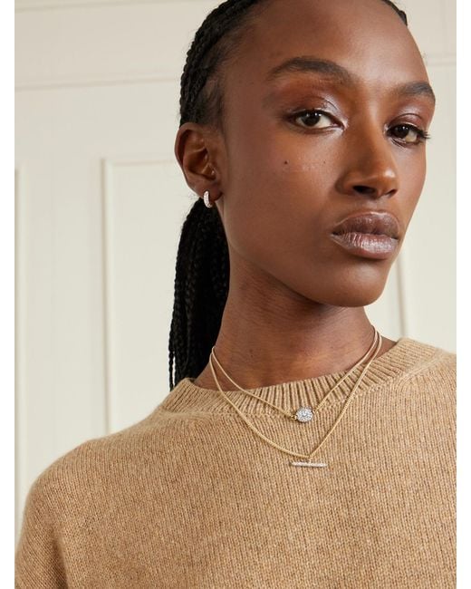 Lucy Delius Natural Chubby 14-Karat Diamond Hoop Earrings