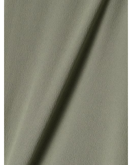 Rick Owens Green Draped Crepe Midi Wrap Dress