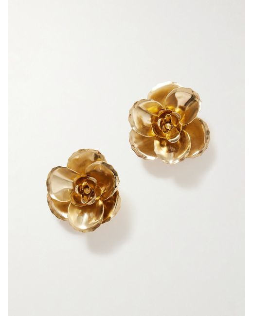 Jennifer Behr Metallic Gladiolus Goldfarbene Ohrringe