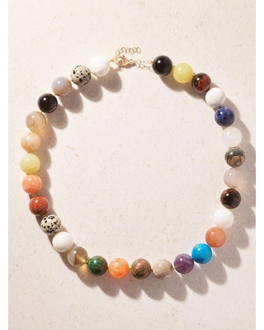 JIA JIA Natural 14-Karat-Stone Beaded Necklace