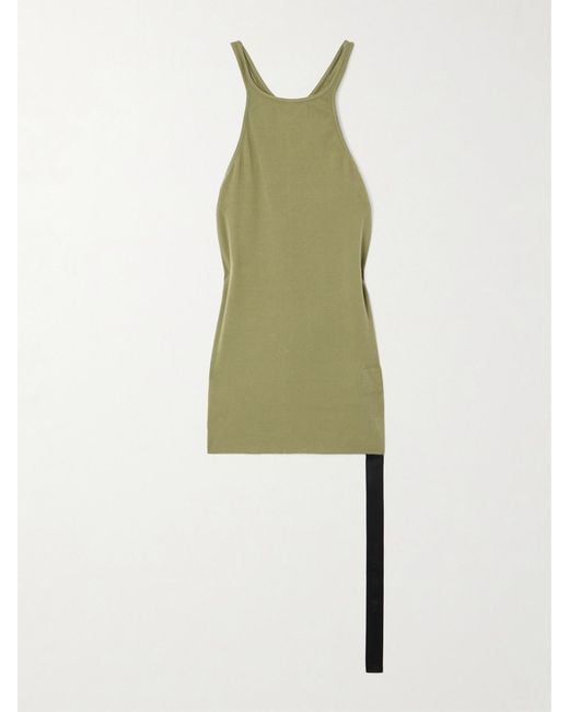 Rick Owens Green Cotton-Jersey Tank
