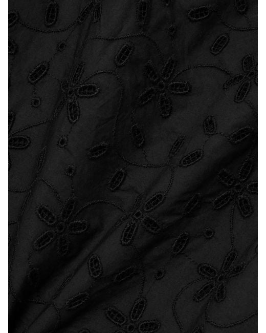 Posse Black Salma Broderie Anglaise Cotton Mini Dress