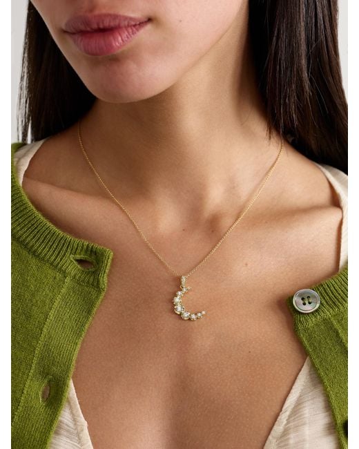 Jennifer Meyer Natural Moon 18-Karat Diamond Necklace