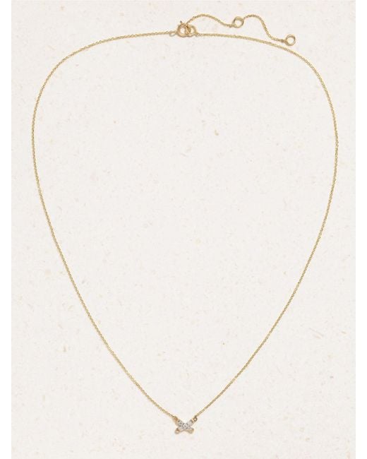 Collier En Or 14 Carats (585/1000) Et Diamants Cross Stitch STONE AND STRAND en coloris Natural