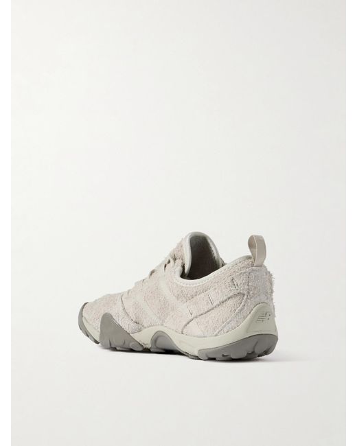 New Balance White Mt10 Suede-Trimmed Mesh Sneakers