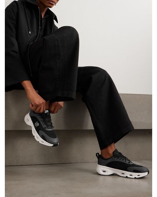 Loewe Black On Cloud Rubber-Trimmed Recycled-Mesh Sneakers