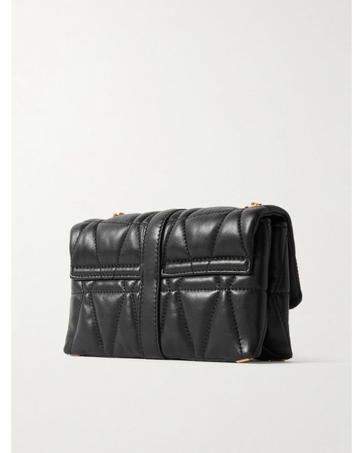 Versace Black Kleio Mini Schultertasche Aus Matelassé-Leder