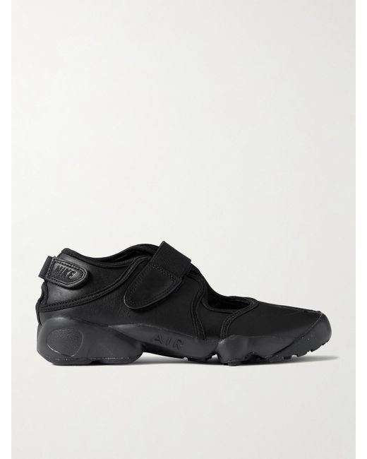 靴 NIKE AIR RIFT LEATHR BLACK Nike Air Rift Split-Toe Leather Sneakers in Black | Lyst