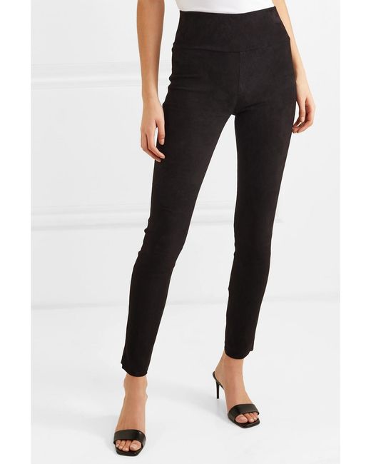 SPRWMN Black Suede Leggings