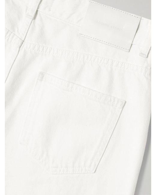 Loulou de Saison White Samur High-Rise Straight-Leg Organic Jeans
