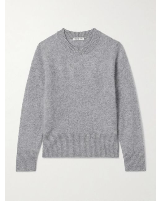 Veronica Beard Gray Pippen Pullover Aus Gebürstetem Kaschmir