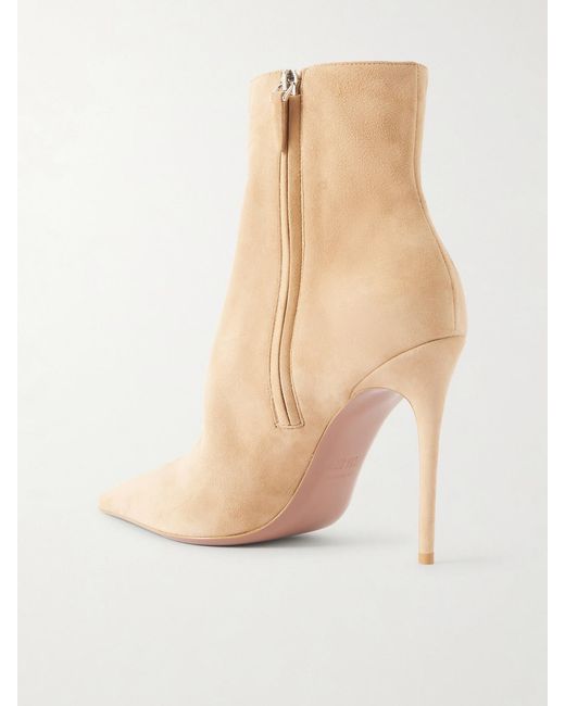 Paris Texas Natural Vera 85 Suede Ankle Boots
