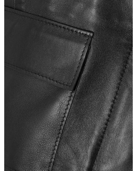 Nour Hammour Black Bleeker Verkürzte Lederjacke