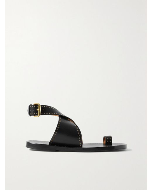 Isabel Marant Black Jools Studded Leather Sandals