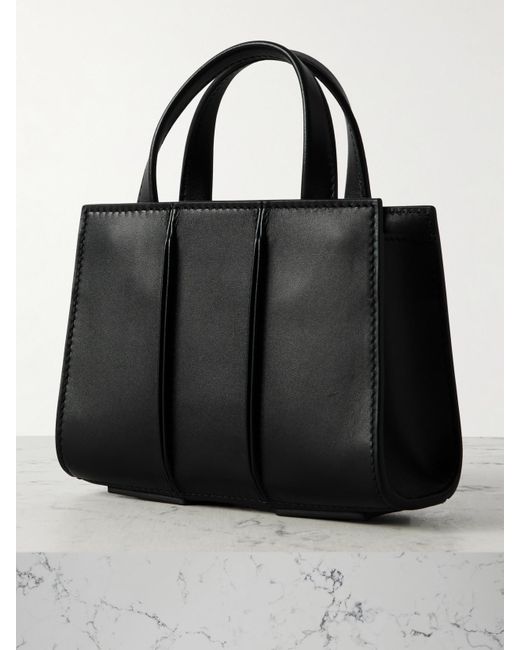 Max Mara Black Whitney Bag 2 Nano Pleated Leather Tote