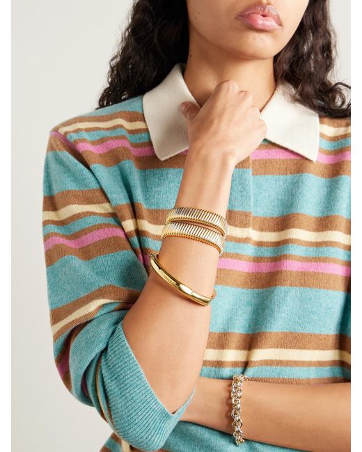 Roxanne Assoulin Metallic Rolling Set Of Two-Tone Bracelets