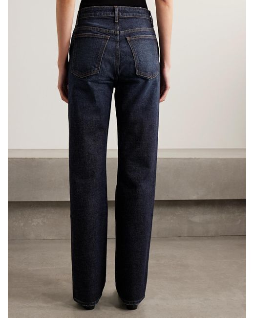 Khaite Blue Danielle High-Rise Straight-Leg Jeans