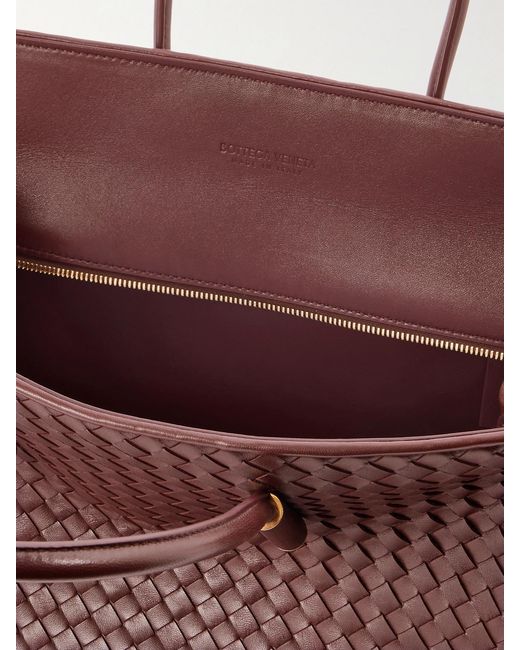 Bottega Veneta Purple Barbara Intrecciato Leather Tote