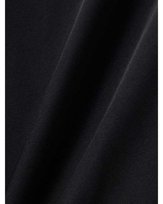 Lisa Yang Black Silk-Blend Satin Midi Skirt