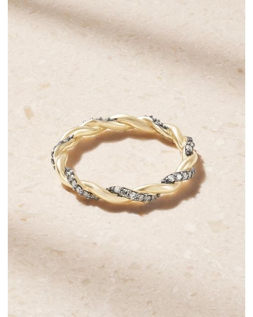 Lucy Delius Natural Antique Finish 14-Karat Diamond Ring