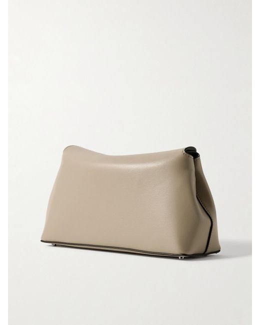 Totême  Natural T-Lock Leather Clutch