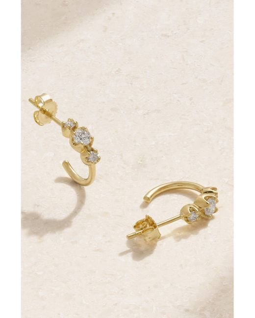 Jennifer Meyer Natural 18-Karat Diamond Earrings