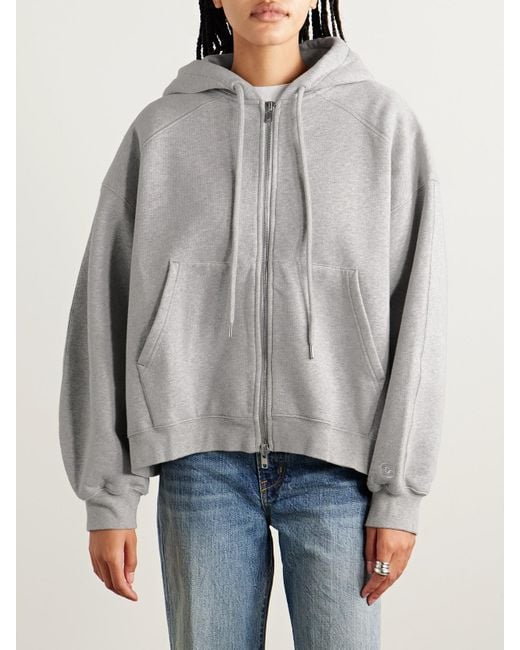 RÙADH Gray The Scott Organic Cotton-Jersey Hoodie