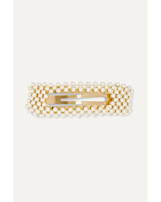Jennifer Behr Natural Valerie-Tone Faux Pearl Hair Clip