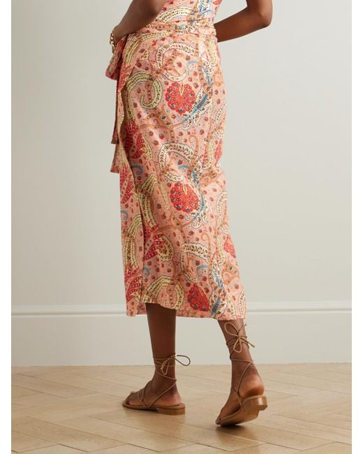 Etro White Pareo Aus Voile Aus Einer Baumwoll-Seidenmischung Mit Paisley-Print