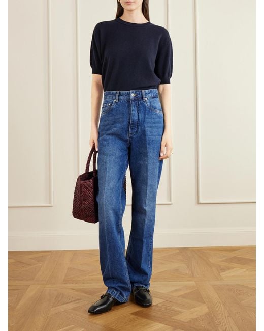Studio Nicholson Blue Barra Mid-Rise Straight-Leg Jeans