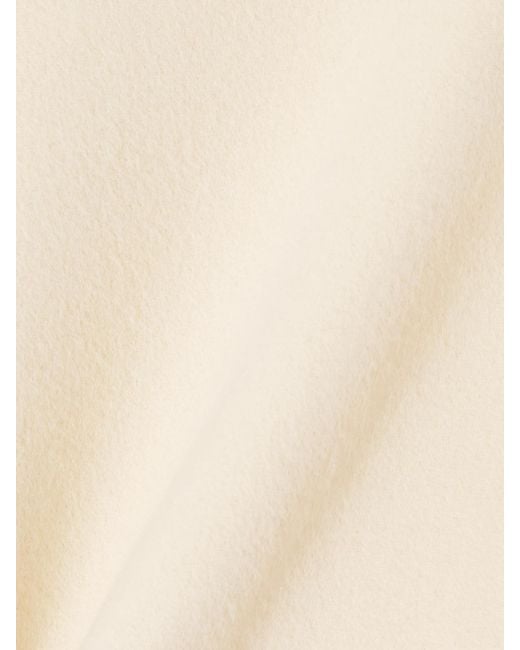 Valentino Garavani Natural Zweifarbiger Mantel Aus Einer Gebürsteten Woll-Kaschmirmischung Mit Bindegürtel