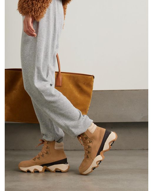 Bottines En Daim À Finitions En Toile Et En Cuir Kinetic Impact Conquest Plus Sorel en coloris Natural