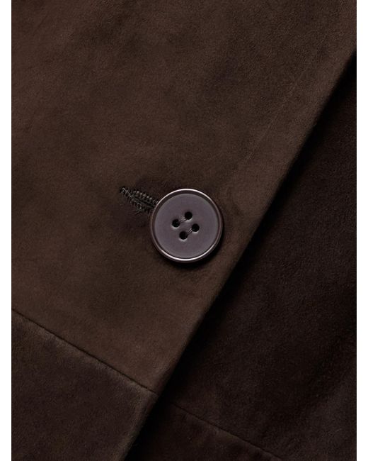 Manteau En Daim À Ceinture Vesper Nour Hammour en coloris Black