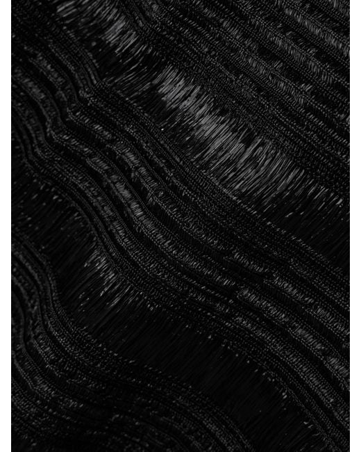 Alaïa Black Raffia Mini Skirt