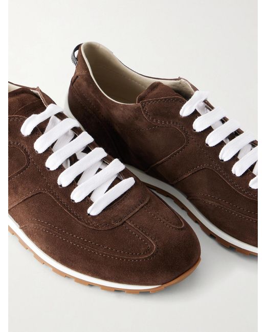 Brunello Cucinelli Brown Suede Sneakers