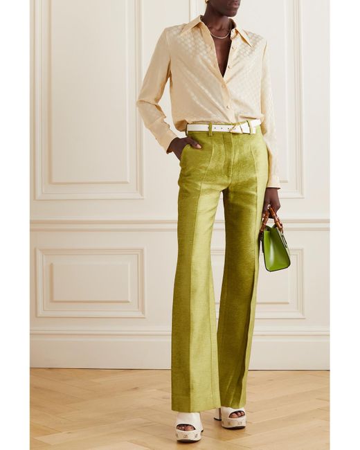 Gucci Natural Silk-Jacquard Shirt