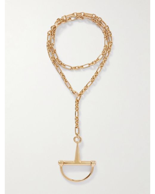 Gucci Natural Staffa-Tone Necklace