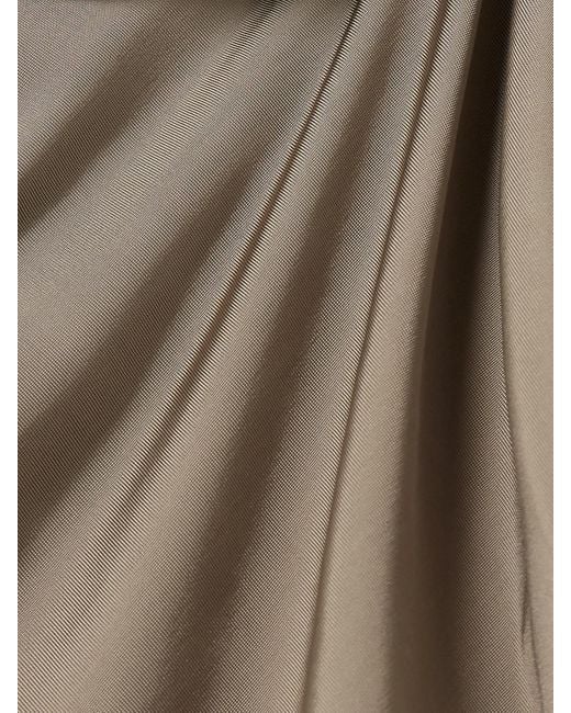 Magda Butrym Natural Pleated Stretch-Jersey Midi Dress