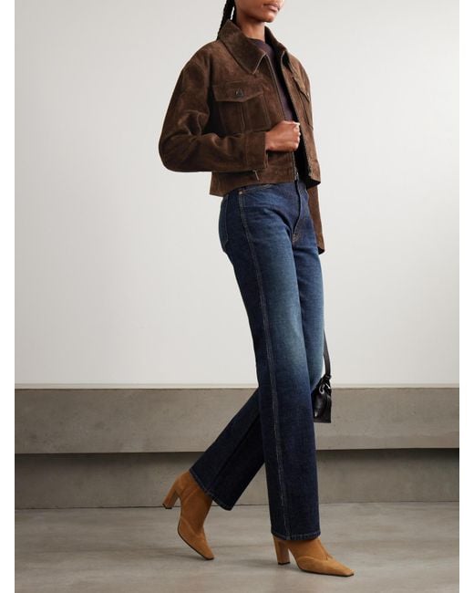 Arma Brown Helen Cropped Suede Jacket