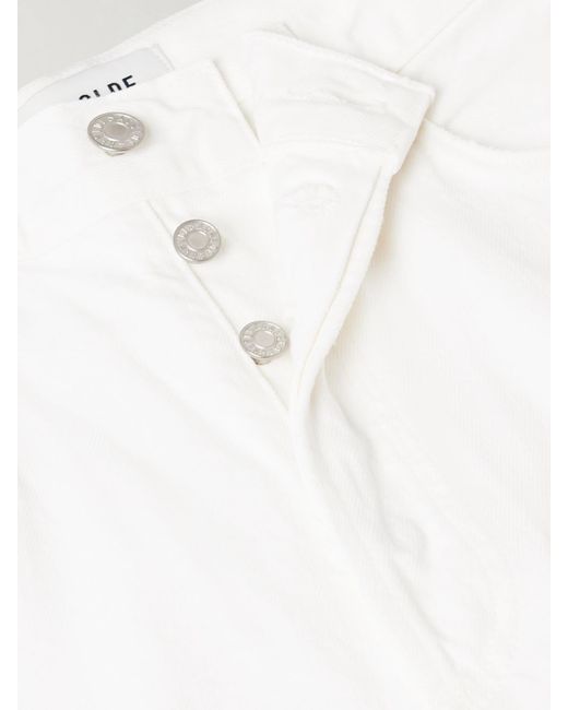 Agolde White '90S Pinch Waist Cropped High-Rise Straight-Leg Jeans