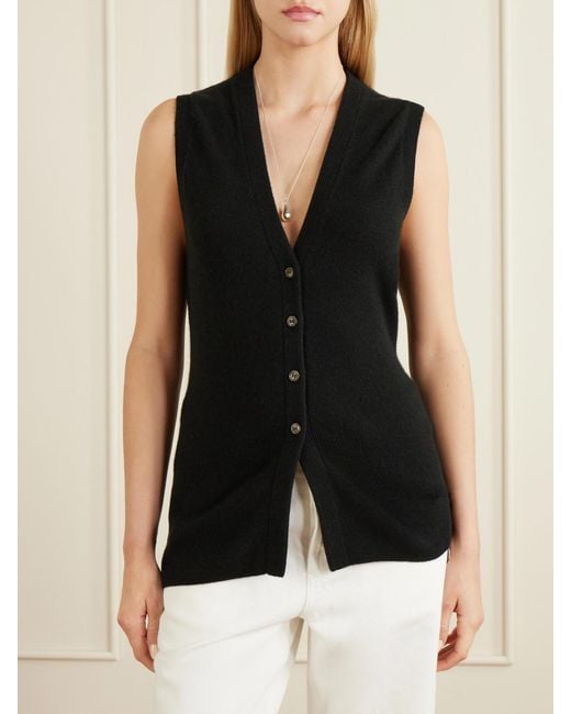 LeKasha Black Soyo Organic Cashmere Fitted Cardigan