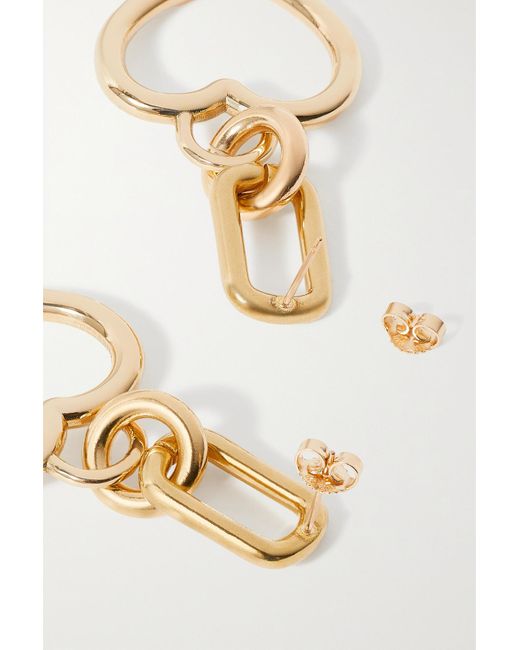 Laura Lombardi White Beatta Recycled Gold-plated Earrings
