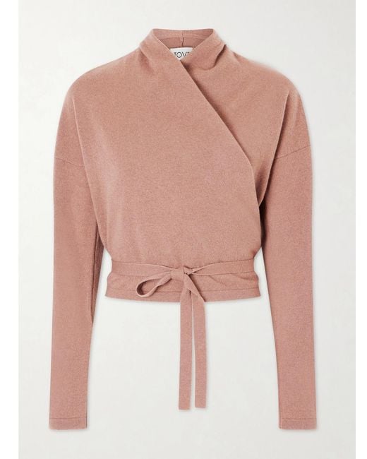 TOVE Pink Kay Cashmere Wrap Cardigan