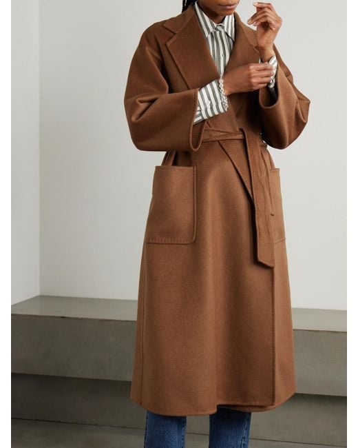 Max Mara Brown Ludmilla Belted Cashmere Coat