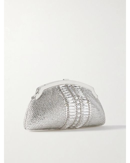 Judith Leiber Metallic Mini Venetian Gems Crystal-Embellished-Tone Clutch