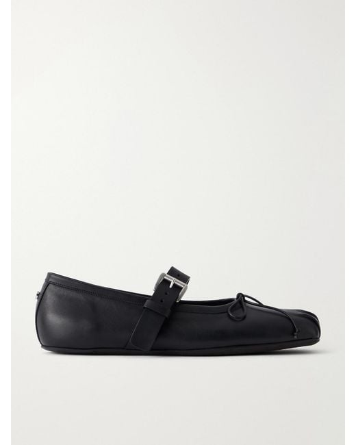 Ann Demeulemeester Black Zoey Leather Ballet Flats