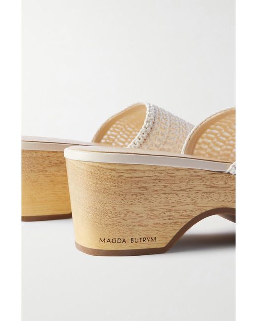 Magda Butrym Multicolor Crocheted Platform Clogs
