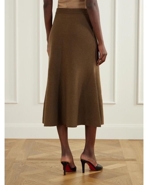 Jonathan Simkhai Brown Wool Midi Skirt